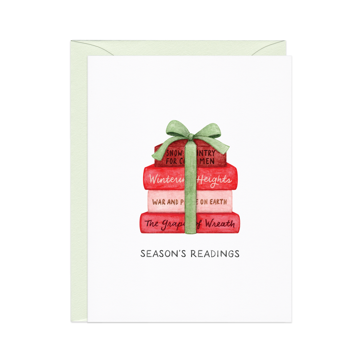 Season's Readings — Literary Book Lovers Christmas Card