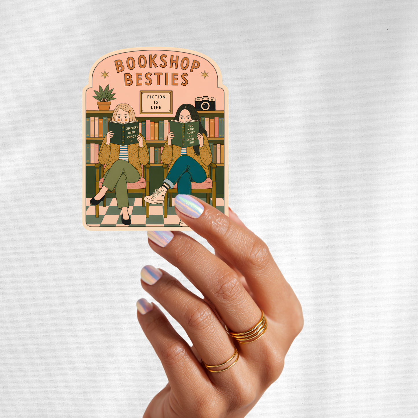 Bookshop Besties Sticker –Book Lover Friendship Reading Club
