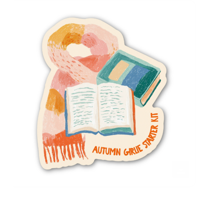 Autumn Girlie Starter Kit Sticker – Cozy Fall Reading & Book