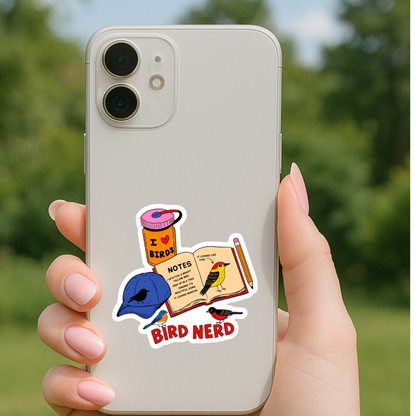 Bird Nerd Sticker – Cute Bird Watching Gift, Bird Lover