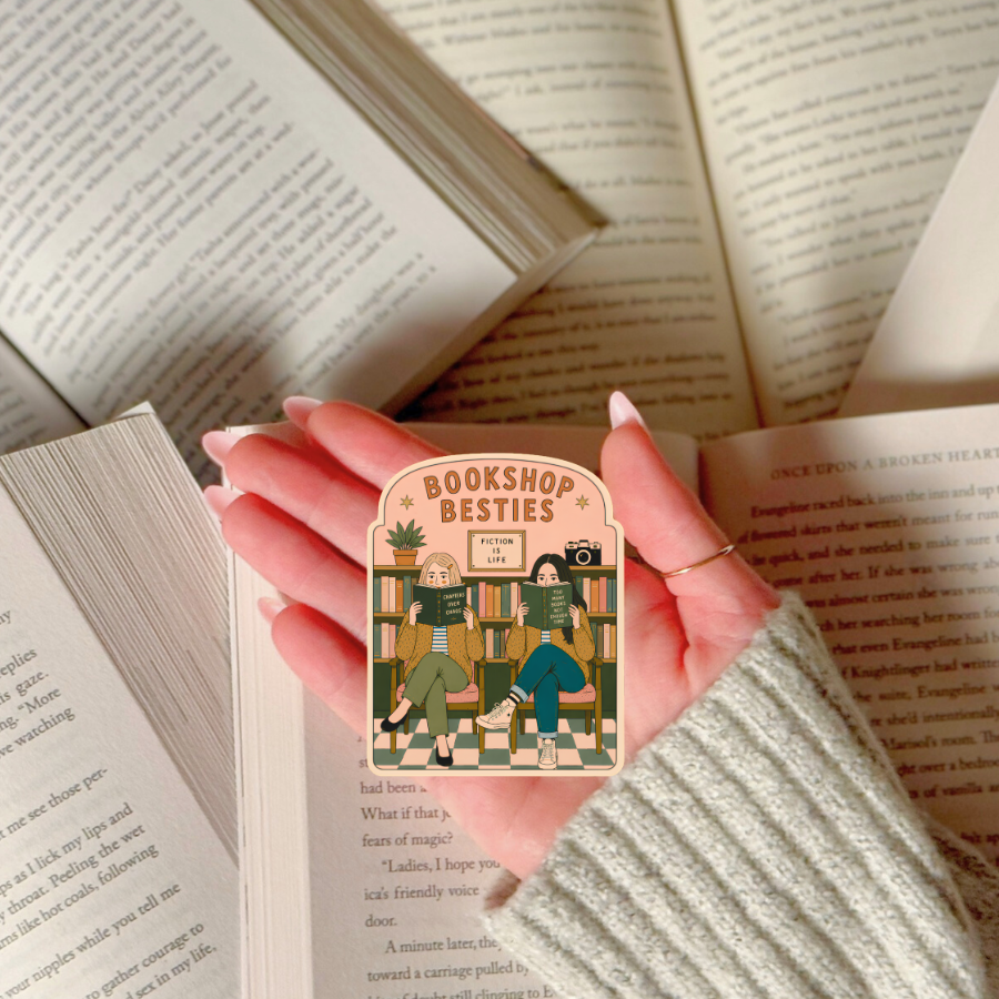 Bookshop Besties Sticker –Book Lover Friendship Reading Club
