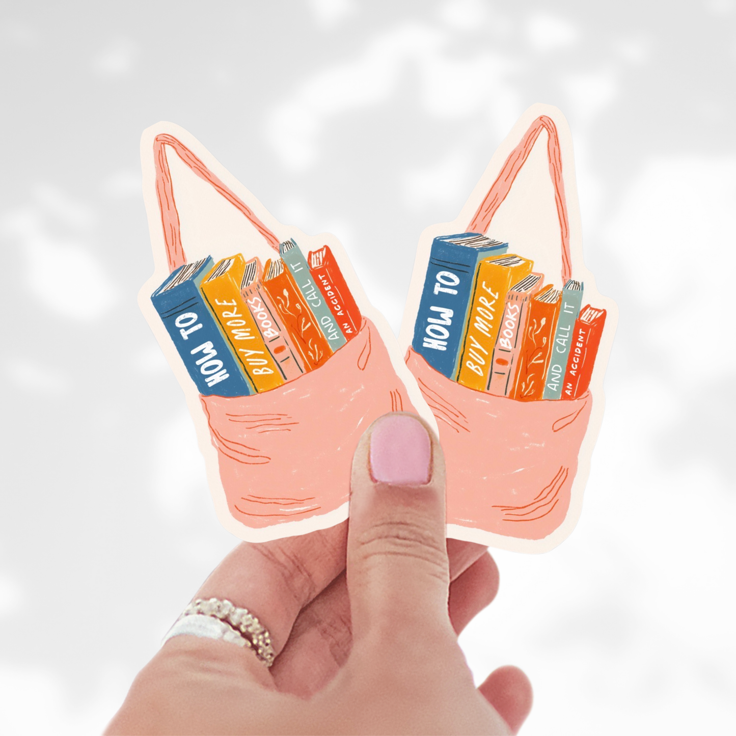 Book Lover Tote Sticker – “Buy More Books” Sticker