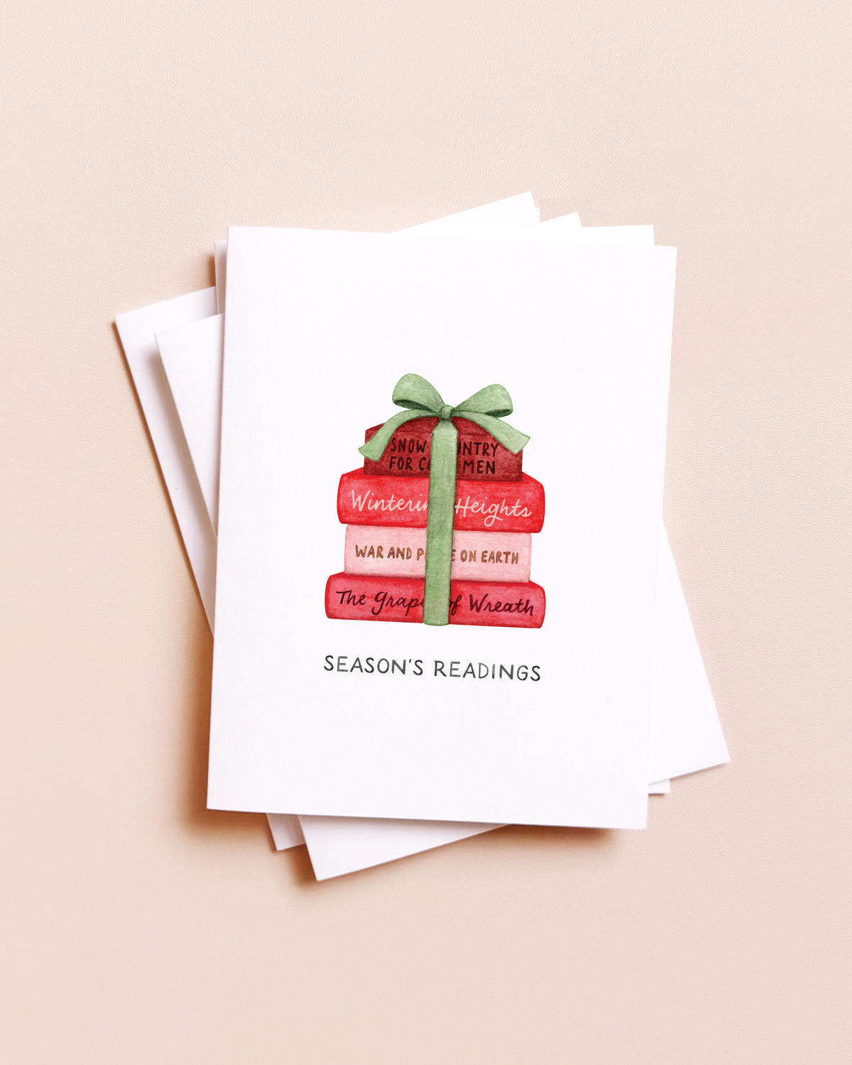 Season's Readings — Literary Book Lovers Christmas Card