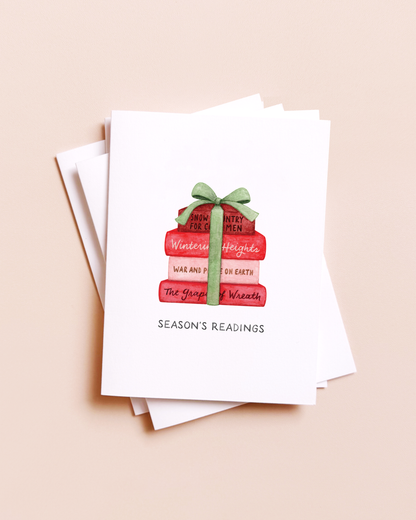 Season's Readings — Literary Book Lovers Christmas Card
