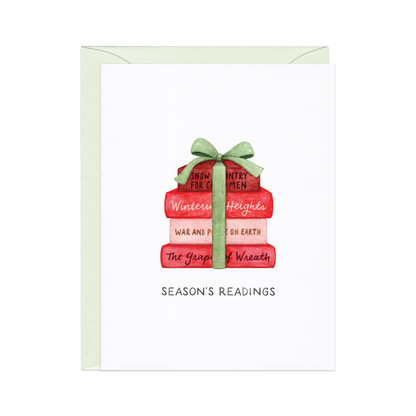 Season's Readings — Literary Book Lovers Christmas Card