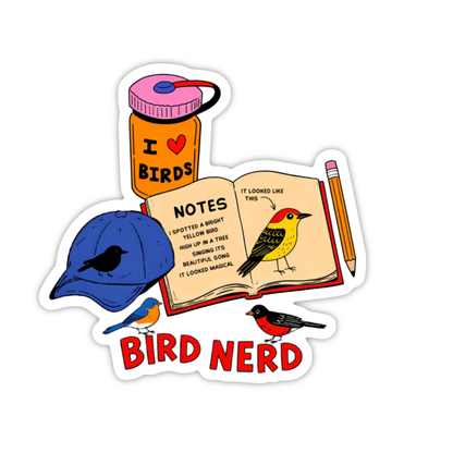 Bird Nerd Sticker – Cute Bird Watching Gift, Bird Lover