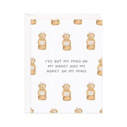Mind On My Honey — Hip Hop Pun Love Card