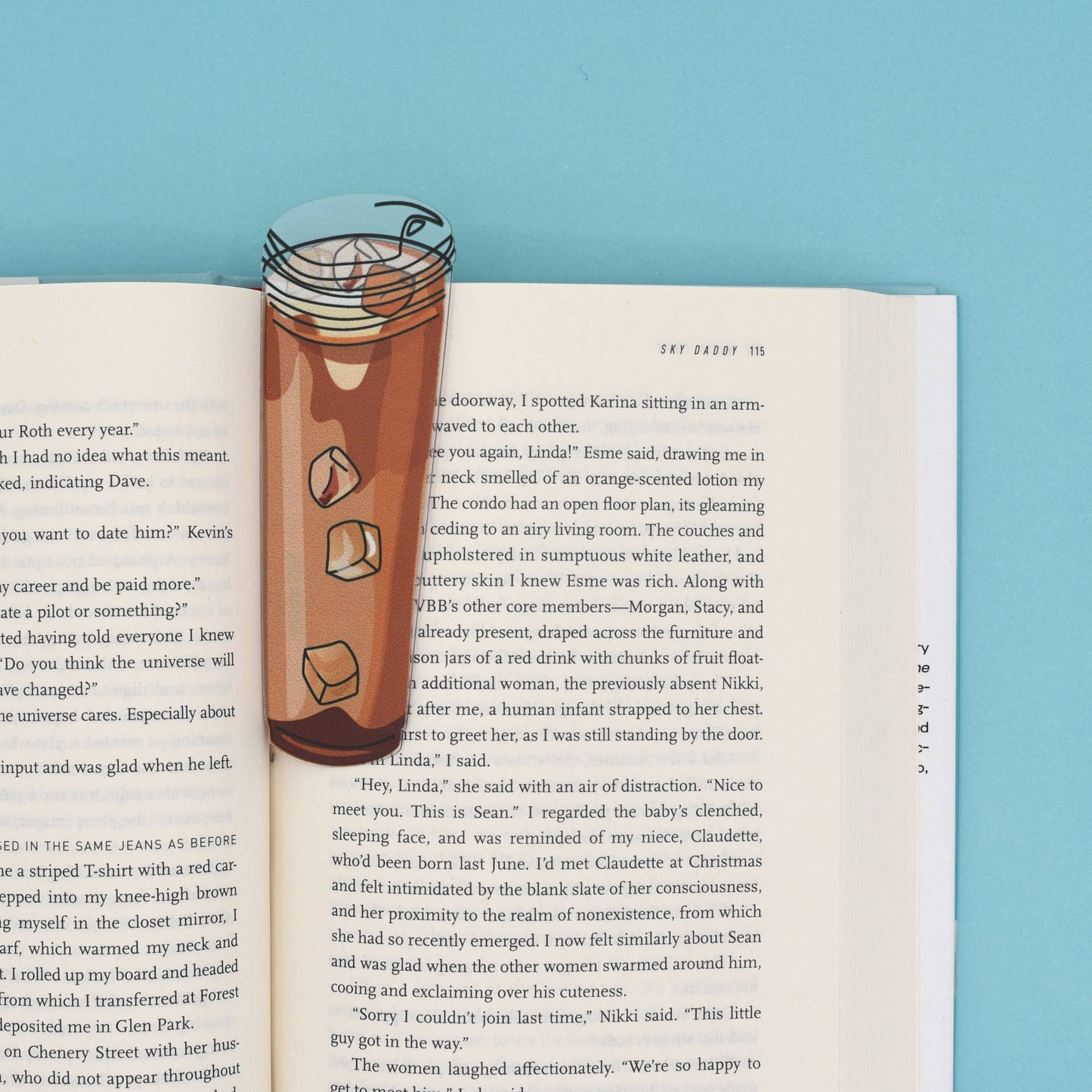 Iced Coffee Die Cut Bookmark