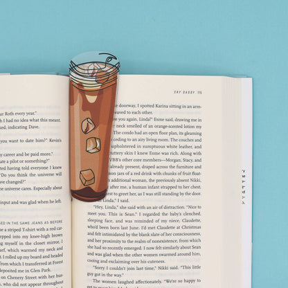 Iced Coffee Die Cut Bookmark